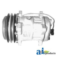 Image of Massey Ferguson 399 Tractor Compressor, New, Sanden Style w/ Clutch (4708) (S/N 40535 and greater)