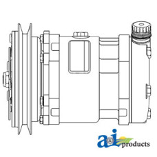 Image of Case | Case-IH TIGER SERIES III Tractor Compressor, New, Sanden Style w/ Clutch (8478)