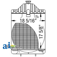 Case-IH 580CK Industrial Radiator with Oil Cooler Fitting (SN under 8685801 POWER SHUTTLE, B Series DSL with POWER SHUTTLE))