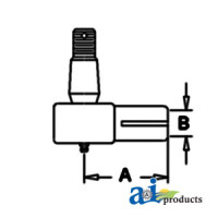 Case | Case-IH 480B Industrial/Construction Cylinder End, Female Thread (SN less than 8435171)