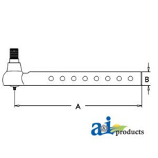 Image of Case | Case-IH 1090 Tractor Tie Rod End, Long