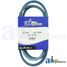 Image of Simplicity 1694088 Mower Attachment Kevlar Blue V-Belt (1/2" X 73" ) (PTO to Deck 50")