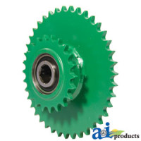 John Deere 467 Round Baler Sprocket, Mega Wide Pickup; Idler with Bearings, Double, 40/22 Teeth