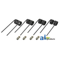 John Deere 467 Round Baler Tooth, Pickup (Square Wire); Set of 4 Teeth with Hardware (MegaWide Pickup)
