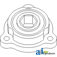 Bearing with Housing; Cross Auger fits John Deere 1291 Corn Head