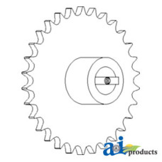 Sprocket, Upper Tailings Auger Housing fits John Deere 9760STS Combine