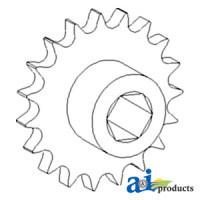 John Deere 9510 Combine Sprocket Assy, Lower Tailings Auger