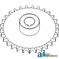 John Deere 9550SH Combine Sprocket, Feeder House Drive (26 TOOTH)