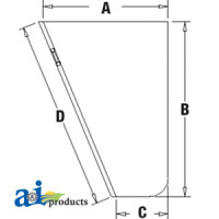 John Deere 9510 Combine Glass, Door