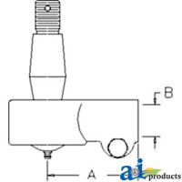 John Deere 9560 Combine Tie Rod End, Cylinder Rod