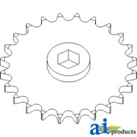 Sprocket, Row Unit; 24 Tooth / 80 Chain, Speed Up fits John Deere 1293 Corn Head