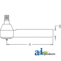John Deere 6403 Tractor Outer Tie Rod (Mexico, South Africa and Asian MFWD 733 Dana Axle)