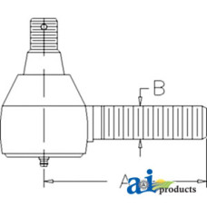 Tie Rod, Short Threaded (SN  less than 449999) fits John Deere 3140 Tractor