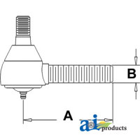 John Deere 7445 Cotton Stripper Tie Rod, Inner