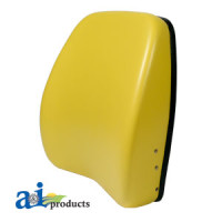 John Deere 2955 Tractor Back Cushion, Steel, YLW Vinyl (with 6 bolt pattern for mechanical suspension seats)