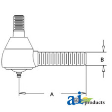 Tie Rod, Short Inner (with REG. WIDE Front AXLES.) fits John Deere 4840 Tractor