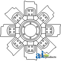 John Deere 4050 Tractor Fan, 8 Blade