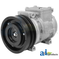 John Deere 7700 Forage Harvester Compressor, New, Denso Style with Clutch (S/N less than 507478)