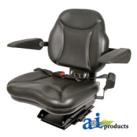 Massey Ferguson SEVERAL Tractor "Big Boy" Seat; with Armrests, Black , 330 lb / 150 kg Weight Limit