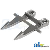 Fiat | Hesston 6465 Windrower Forged Guard, 2 Prong, Plateless, Driver End (On Driver End ONLY)