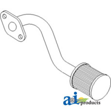 Image of Ford | New Holland 5900 Tractor Filter & Pipe Assembly, Hydraulic Intake (L/ Dual Power)