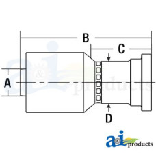 Image of HW Series Male, Rigid, Straight Code 61 (HW-C61) Code 61 Flange Head - Straight