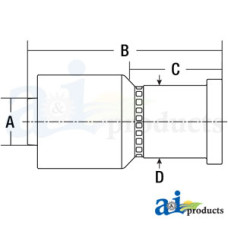 Image of HW Series Male, Rigid, Straight Code 61 (HW-C61) Code 61 Flange Head - Straight