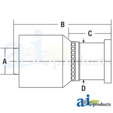 Image of HW Series Male, Rigid, Straight Code 61 (HW-C61) Code 61 Flange Head - Straight