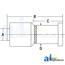 Image of HW Series Male, Rigid, Straight Code 62 (HW-C62) Code 62 Flange Head - Straight