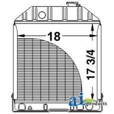 Image of Ford | New Holland 6600 Tractor Radiator w/o Oil Cooler