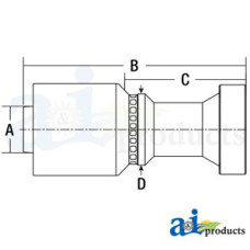 Image of HW Series Male, Rigid, Straight Caterpillar (HW-CAT) Caterpillar® Flange Head - Straight
