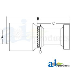 Image of HW Series Male, Rigid, Straight Caterpillar (HW-CAT) Caterpillar® Flange Head - Straight