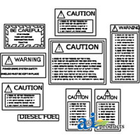 Case | Case-IH 1455 Tractor Decal Set, Universal Caution