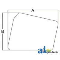 Ford | New Holland 5700 Tractor Glass, Door, Upper (RH/LH) - Tinted