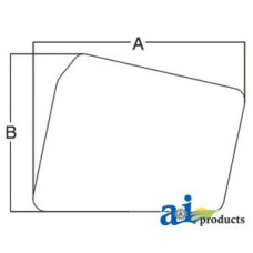 Image of Ford | New Holland 5700 Tractor Glass, Door, Upper (RH/LH) - Tinted