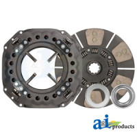 Ford | New Holland 9700 Tractor Clutch Kit: 13", Pressure Plate, Trans Disc, Release Bearing, Pilot Bearing