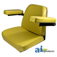 John Deere 6030 Tractor Custom Seat Assembly, with Flip-Up Arms, YLW Vinyl