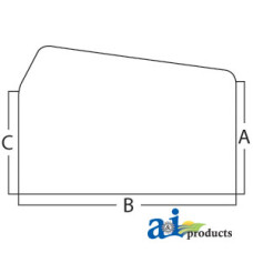Image of Ford | New Holland 5600 Tractor Glass, Rear, Upper - Sliding