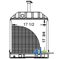 Ford | New Holland 550 Industrial/Construction Radiator with Oil Cooler (Rear Fittings) (less than 7/81)