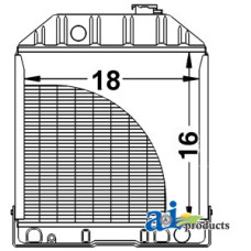 Image of Ford | New Holland 540B Industrial/Construction Radiator w/ Oil Cooler (8/1981 and greater)