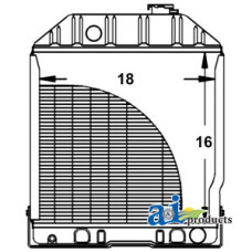 Image of Ford | New Holland 540B Industrial/Construction Radiator w/ Oil Cooler (W/4X4 TRANS 8-81\11-88)