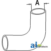 Oliver 550 Tractor Radiator Hose, Upper (diesel S/N 60501-72831)