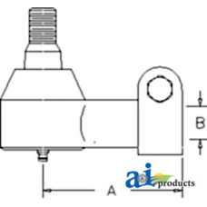Image of Ford | New Holland 3930 Tractor Cylinder End (RH)