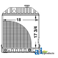 Image of Ford | New Holland 6610 Tractor Radiator W/Cooler (Rear Fittings) (W/ or W/O Air Conditioning)