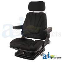 McCormick CX90 Tractor Seat, F10 Series, Air Suspension / Armrest / Headrest / Black Cloth