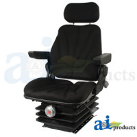 McCormick CX90 Tractor Seat, F10 Series, Mechanical Suspension / Armrest / Headrest / Black Cloth