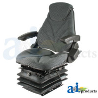 McCormick CX90 Tractor Seat, F20 Series, Air Suspension / Armrest / Headrest / Gray Cloth