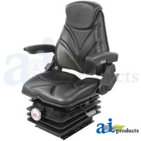 McCormick CX90 Tractor Seat, F20 Series, Mechanical Suspension / Arm Rest / Head Rest / Black Vinyl