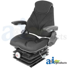 Image of McCormick TTX210 Tractor Seat, F20 Series, Mechanical Suspension / Arm Rest / Head Rest / Black Cloth