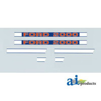 Ford | New Holland 2000 Tractor Hood Decal (1968 and greater with 3 cyl Square Hood)